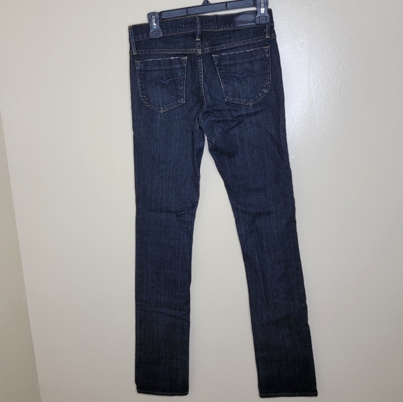 Goldsign Embroidered Denim Jeans Envy Tall Size 26 Skinny - Picture 3 of 5